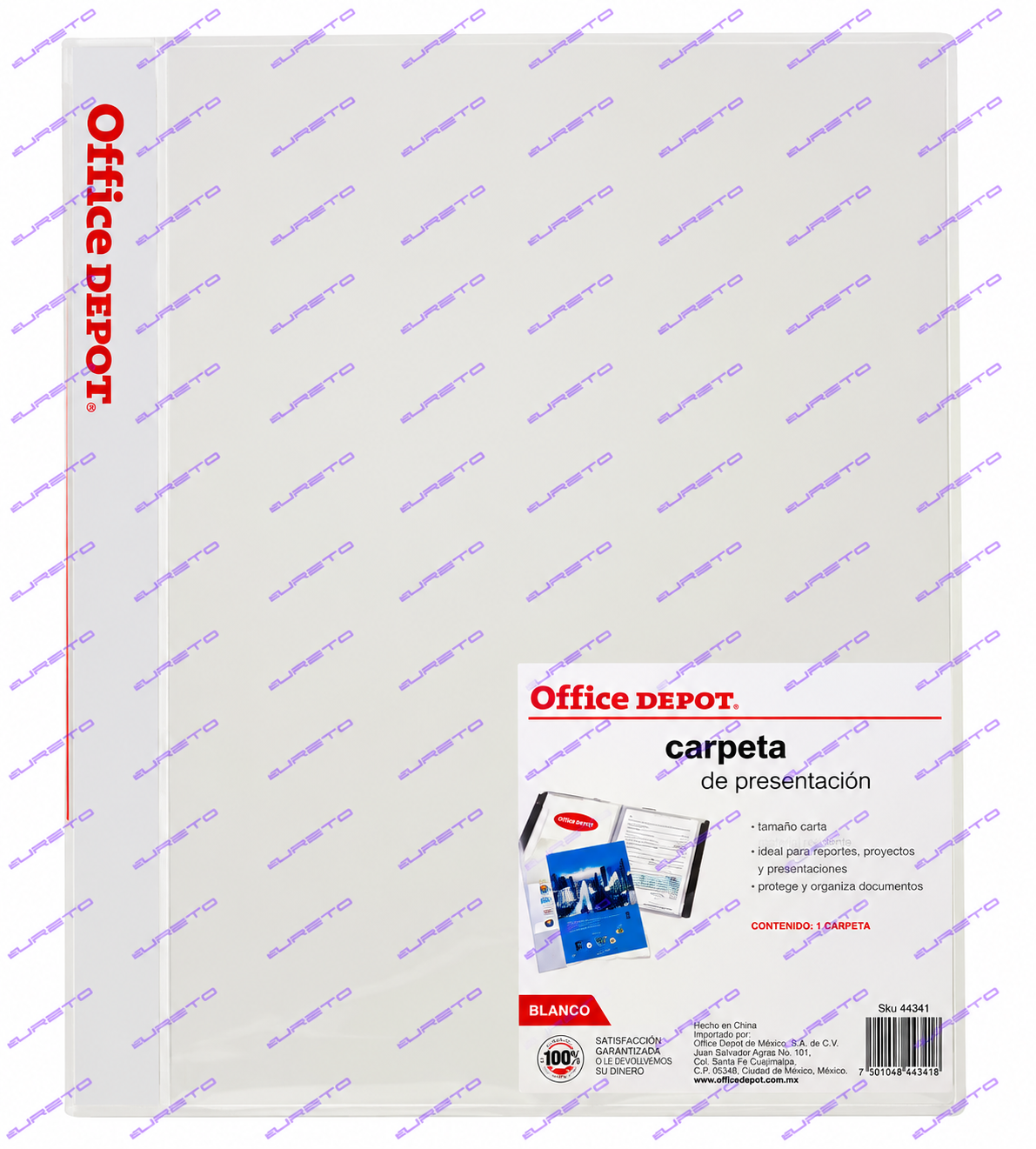 CARPETA DE PRESENTACION BLANCA MARCA OFFICE DEPOT