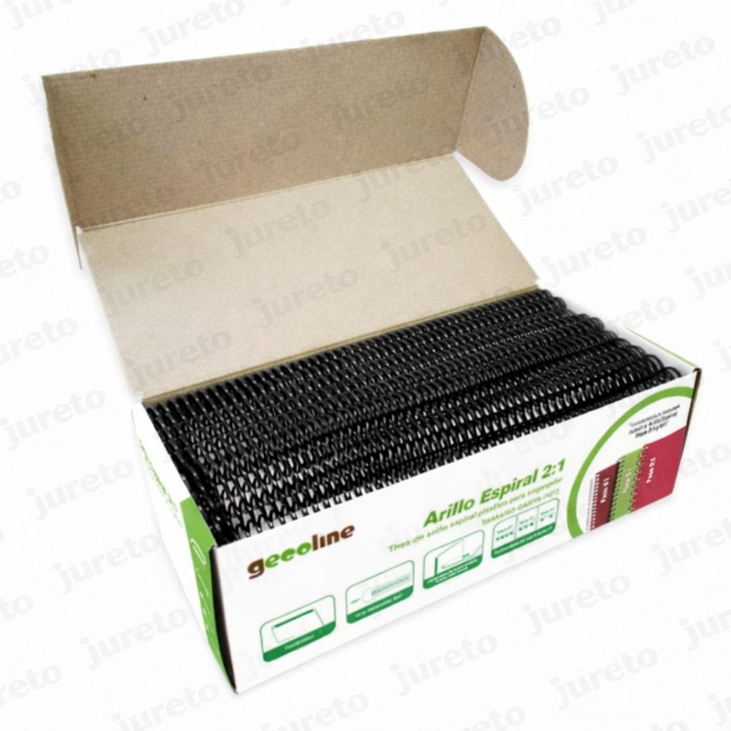 Arillo Espiral 3:1  “16mm” Negro (140 hojas)