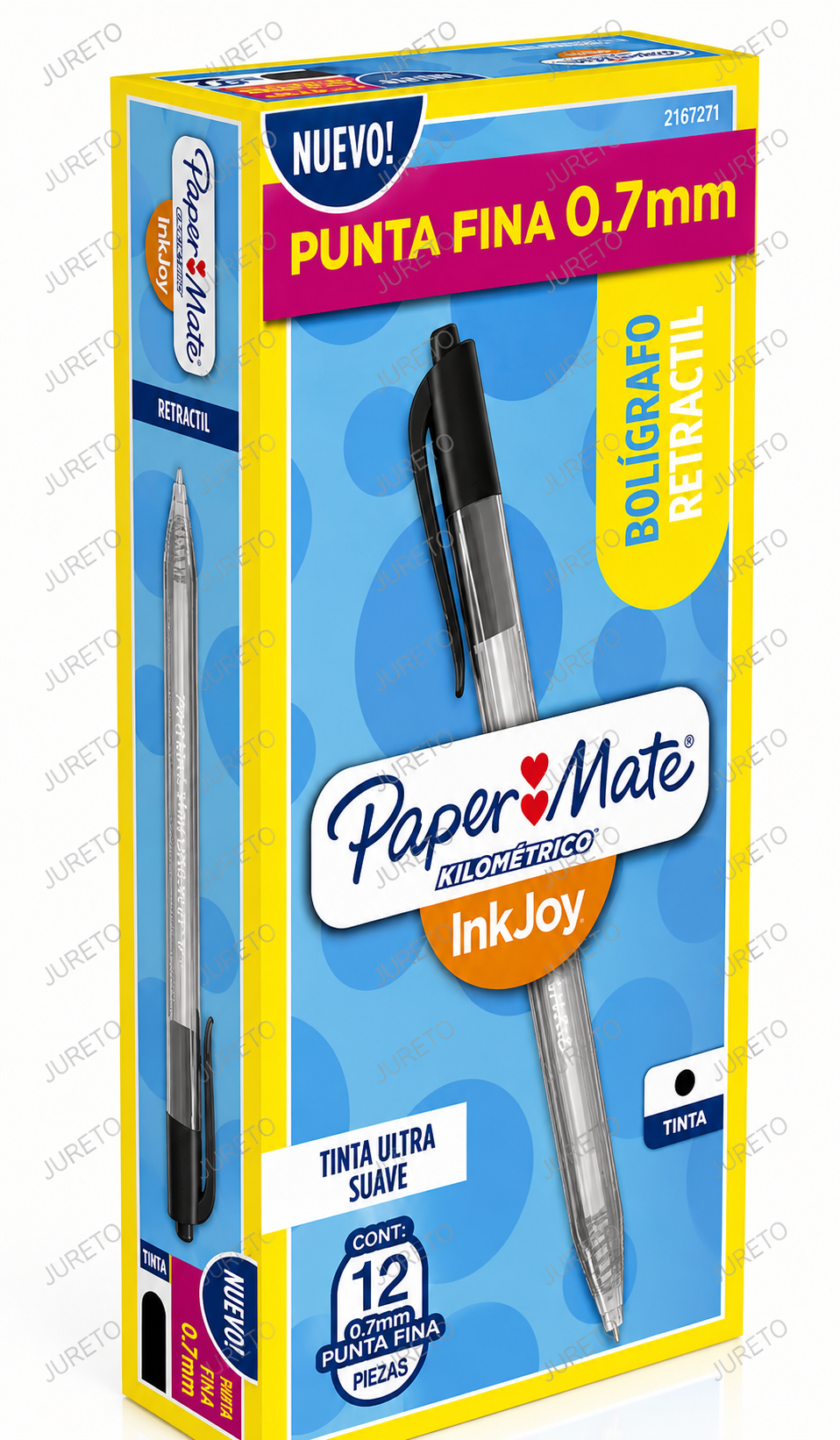 BOLIGRAFO RETACTIL PUNTA FINA COLOR NEGRO MARCA PAPER MATE